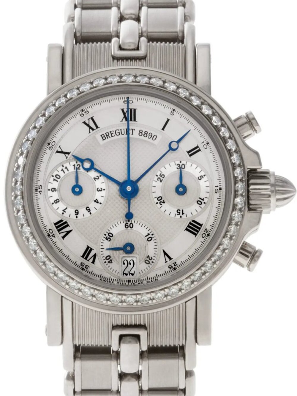 Breguet Horloger de la Marine 0031536 18k White Gold 31mm Chronograph Watch